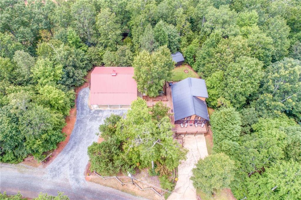 2475 Camp Branch Road Ellijay, GA 30540 - Photo 1 of 1 Aerial View of workshop with separate driveway from home.