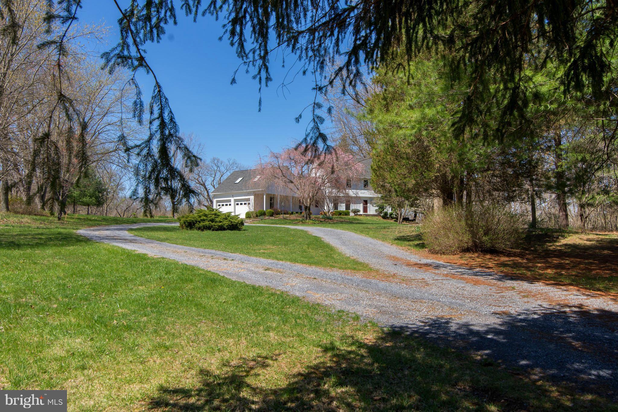 GRAVEL DRIVE MEANDERS THROUGH TREES