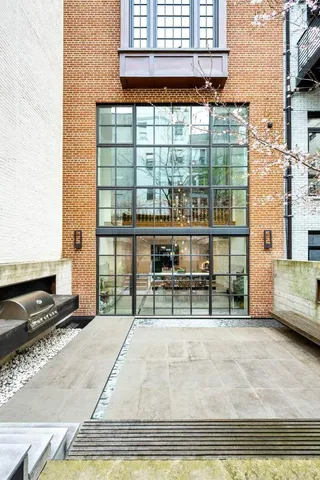 a view of a swimming pool with outdoor space