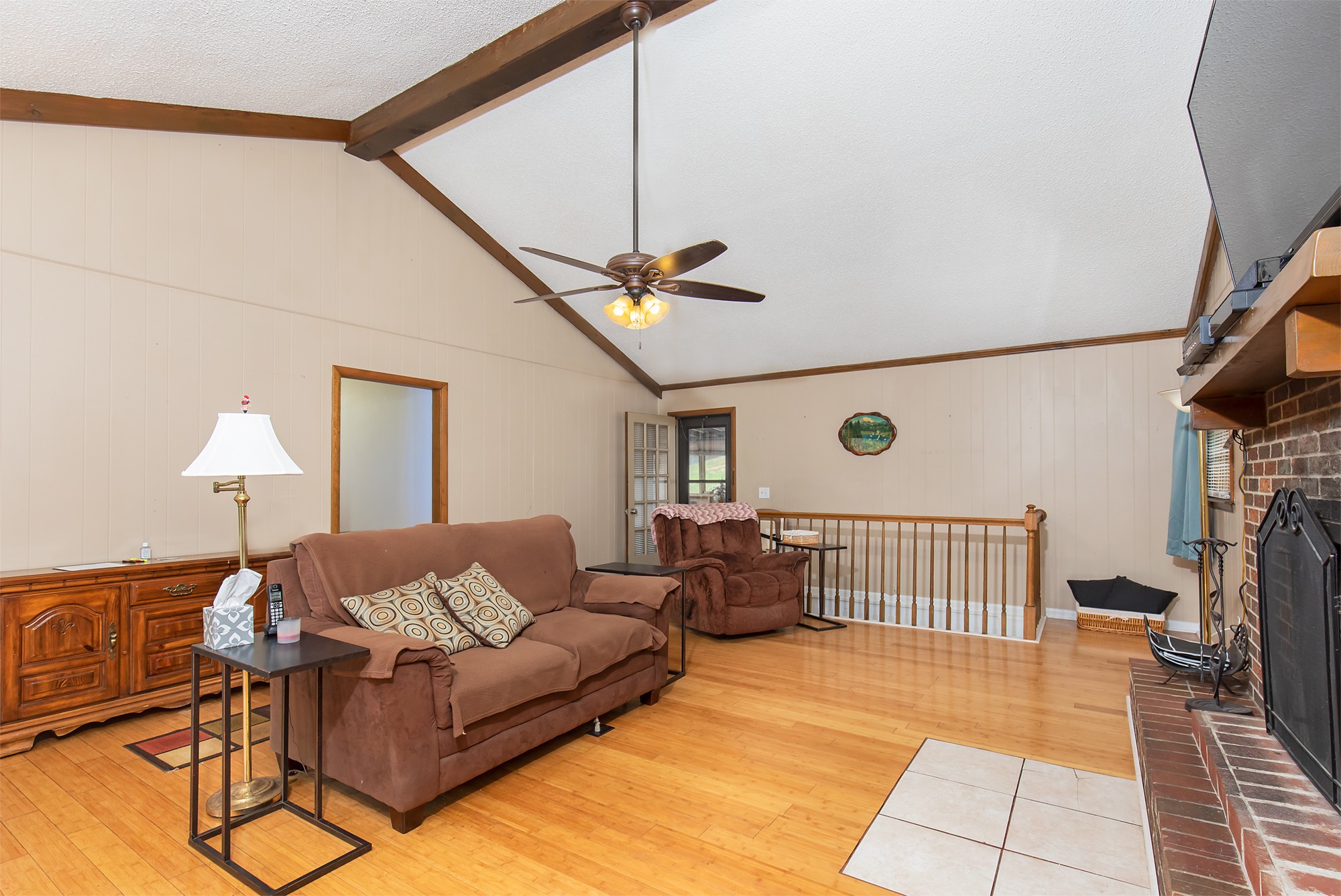 3114 Tyree Springs Road Hendersonville, TN 37075 - Photo 10 of 18 a living room with furniture and a fireplace