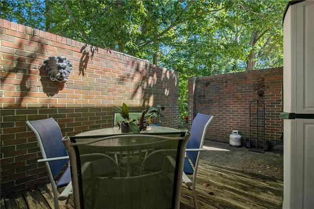 a view of outdoor space with seating area