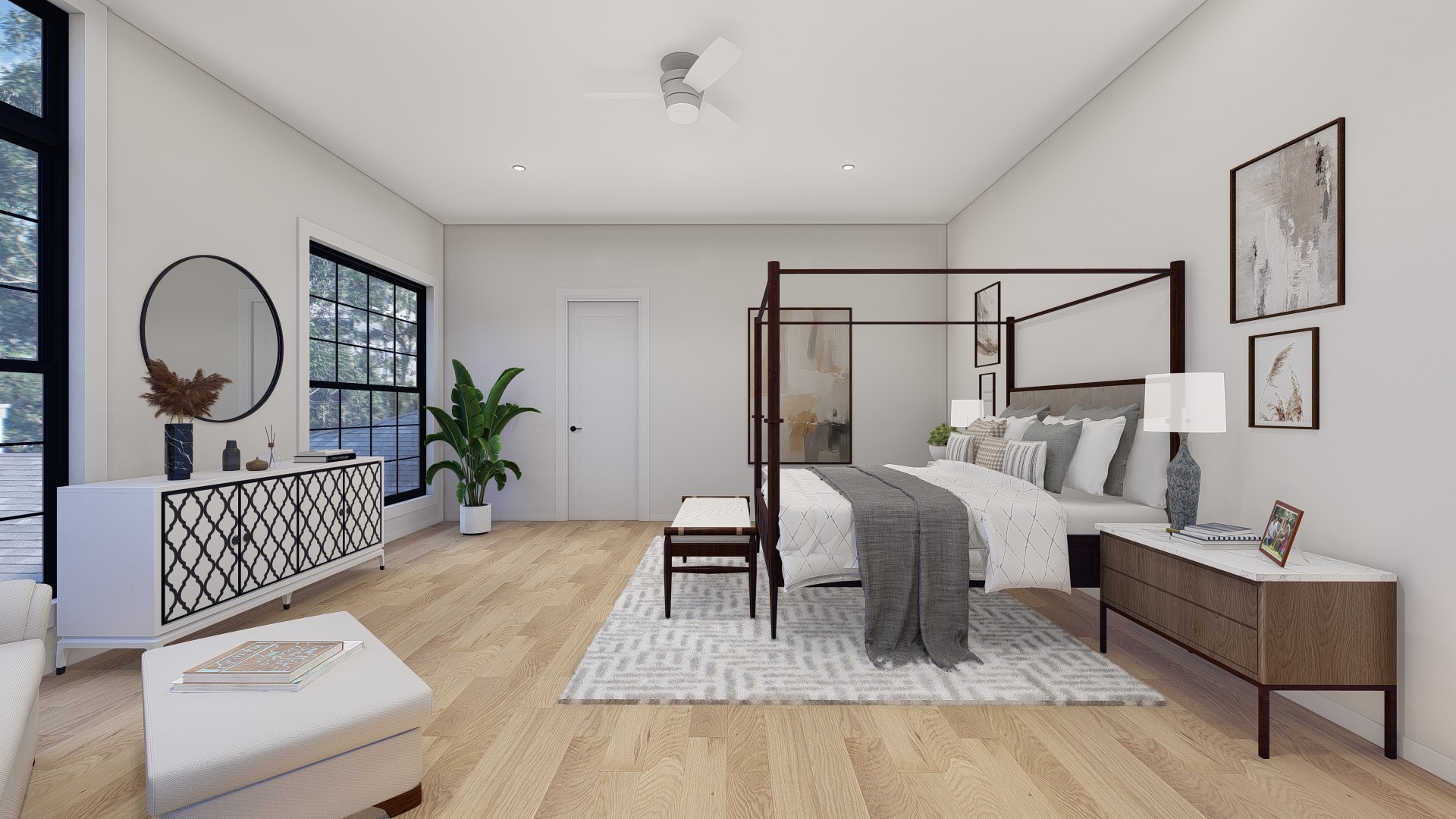 1237 Althea Drive Houston, TX 77018 - Photo 29 of 38 Primary Bedroom These are Pre-Build Renderings, the home will vary from this photo.