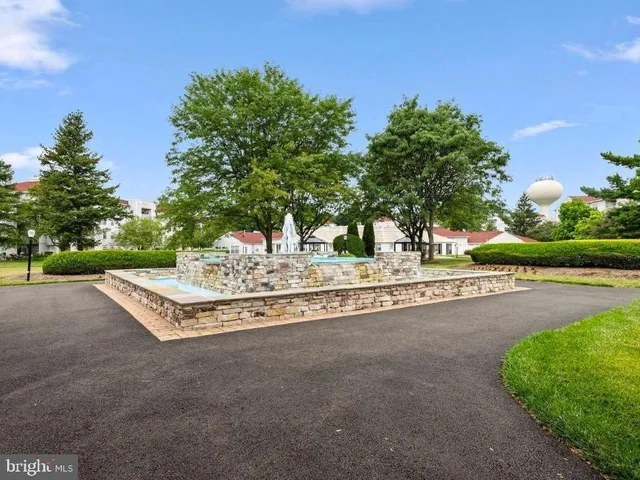 a view of a garden with an outdoor space