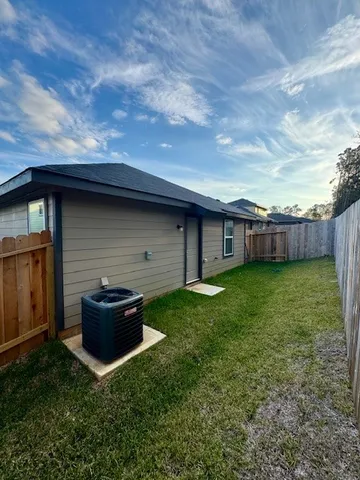 a view of a livingroom from a hallway