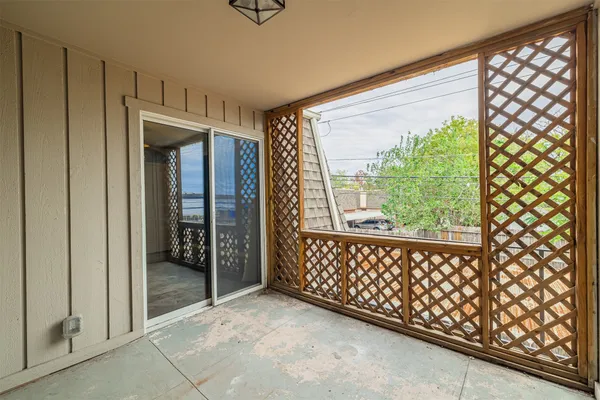 a view of a porch