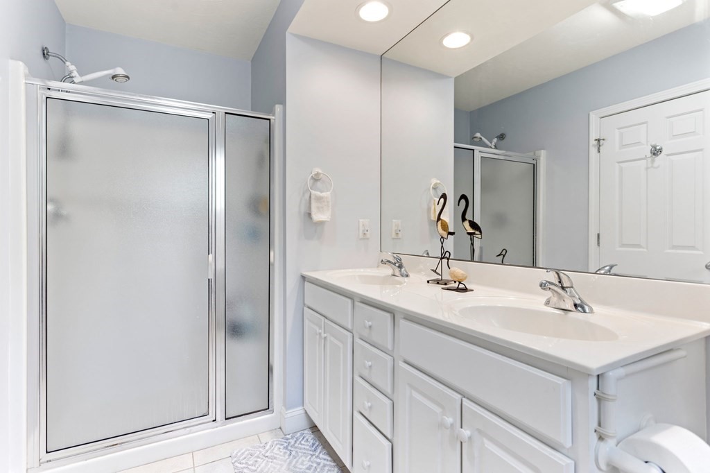 1 Prestwick Road, Unit 1 Bourne, MA 02532 - Photo 6 of 31 a bathroom with a sink double vanity and a mirror