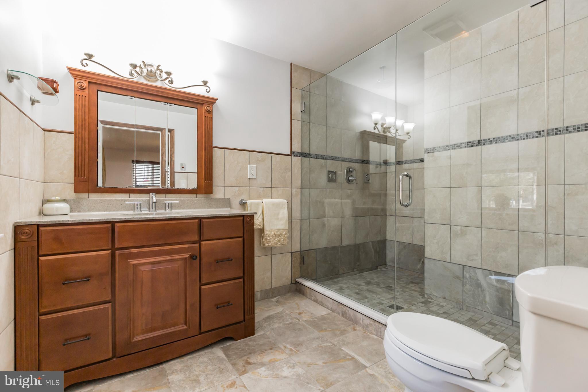 1675 Larkin Road Boothwyn, PA 19061 - Photo 16 of 31 Master Bath w/glass enclosed shower
