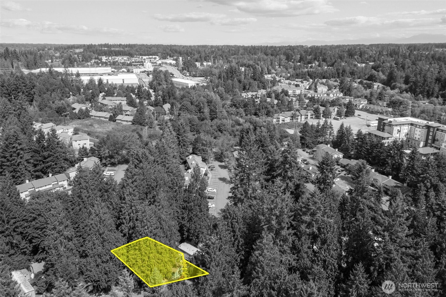 1729 194th Street Southeast, Unit 6 Bothell, WA 98012 - Photo 22 of 26 an aerial view of a residential houses with city view
