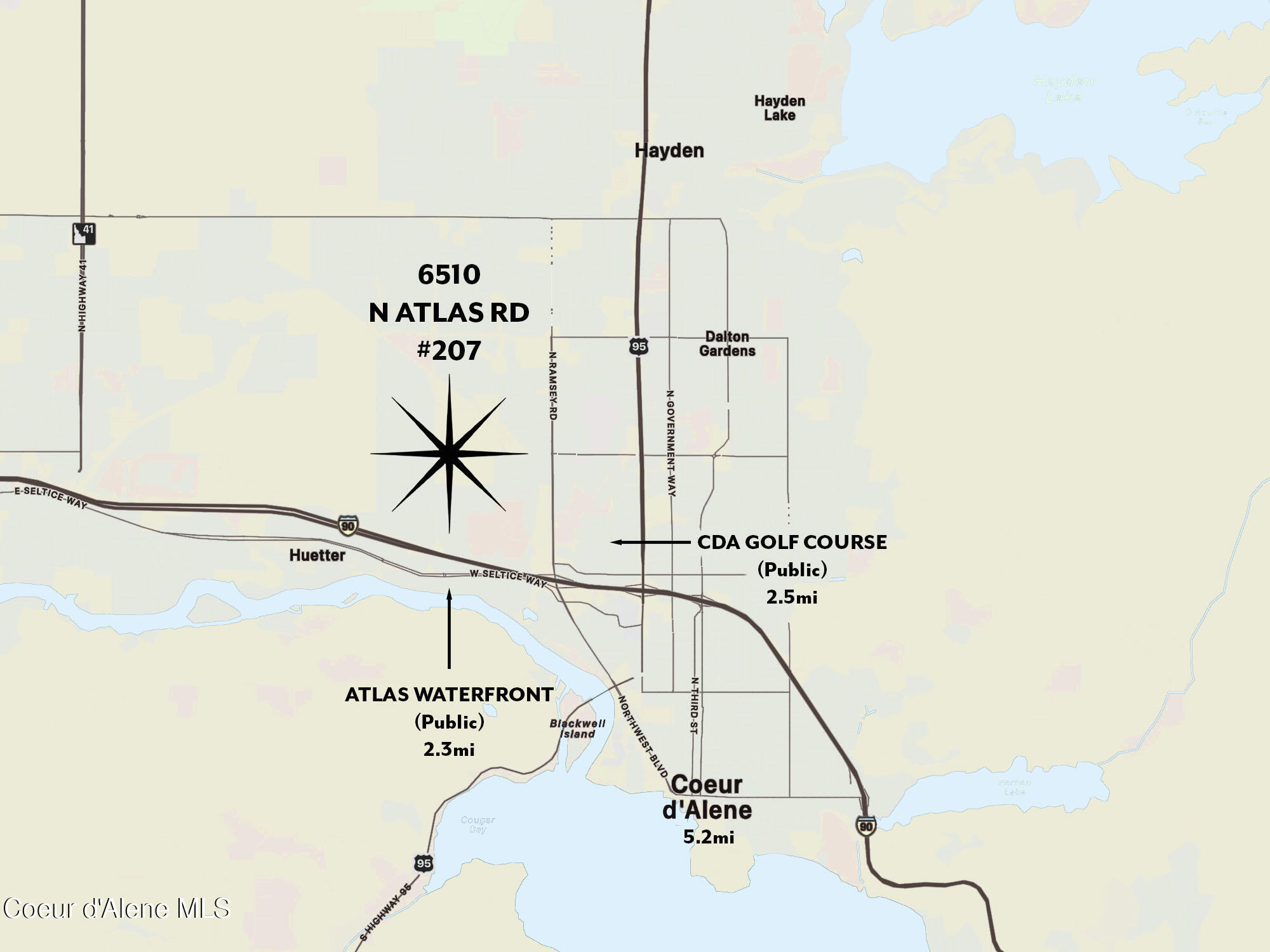 6510 North Atlas Road, Unit 207 Coeur D'Alene, ID 83815 - Photo 5 of 27 Location Context