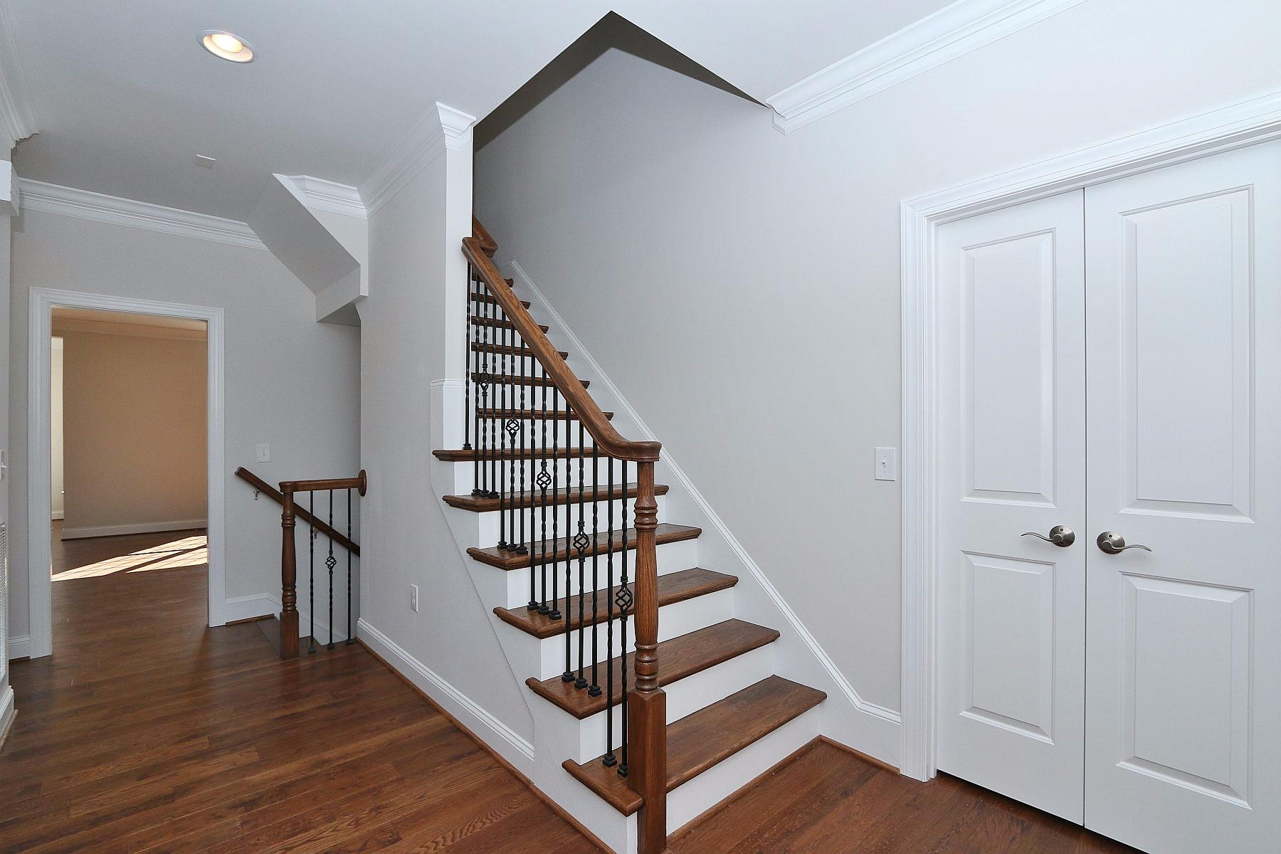 6875 Fairway Ridge Road Salem, VA 24153 - Photo 40 of 91 a view of a hallway with entryway wooden floor and stairs
