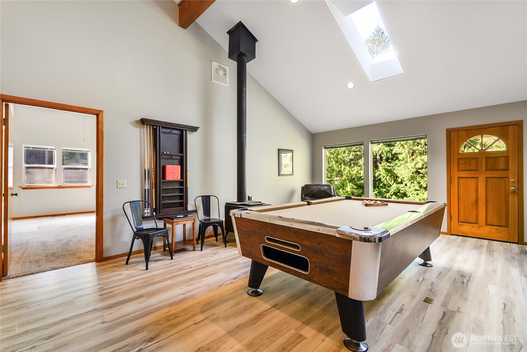 2101 Wagner Road Camano Island, WA 98282 - Photo 4 of 36 a room with pool table and windows