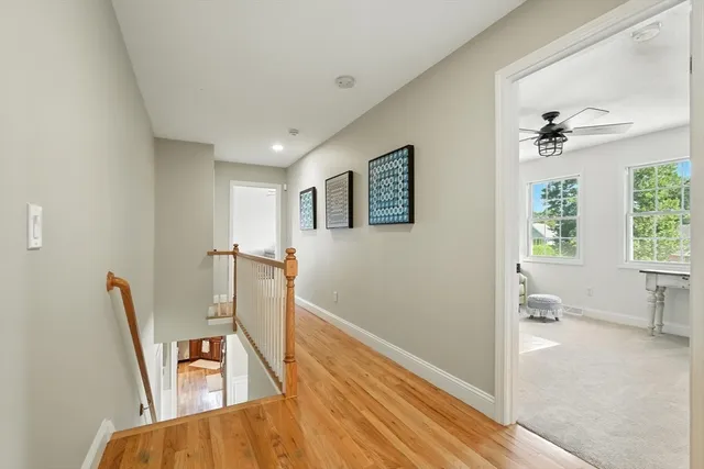 a bedroom with a bed and with furniture