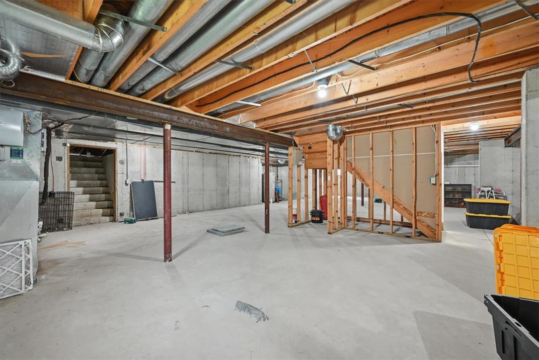 387 Blue Ridge Road Saylorsburg, PA 18353 - Photo 73 of 90 A spacious unfinished basement offers ample potential for future customization and expansion.