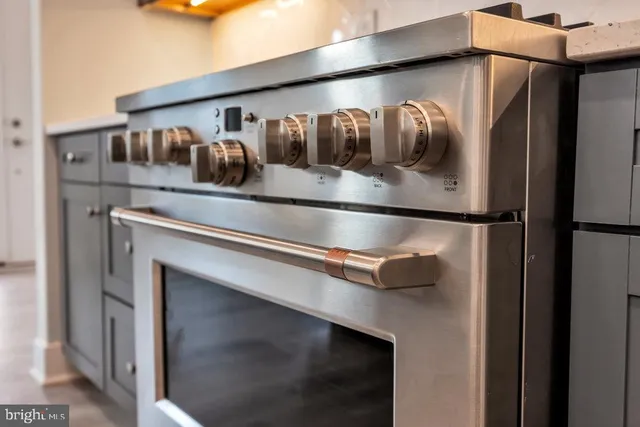 a close view of water heater room