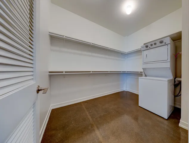 a close view of closet