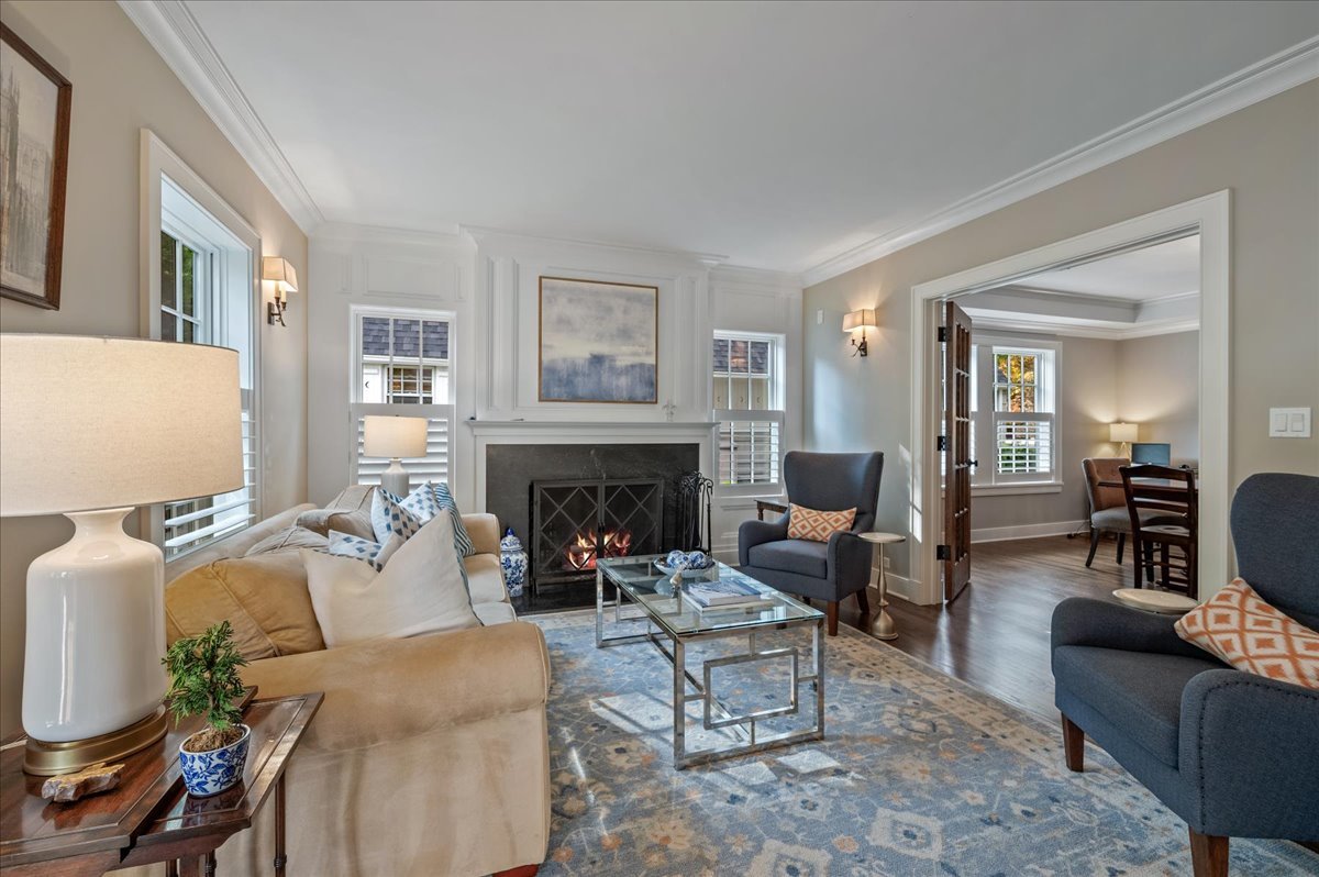 1503 Edgewood Lane Winnetka, IL 60093 - Photo 7 of 46 a living room with furniture and a fireplace