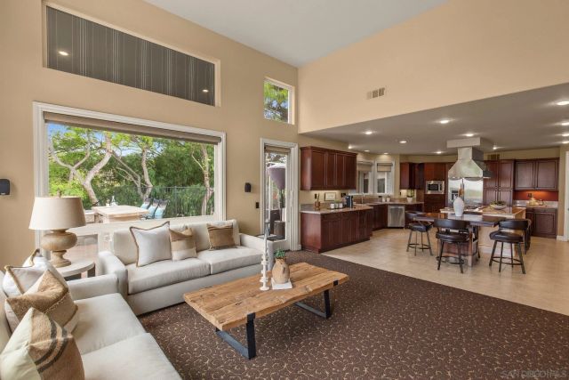 a bedroom with furniture and a fireplace