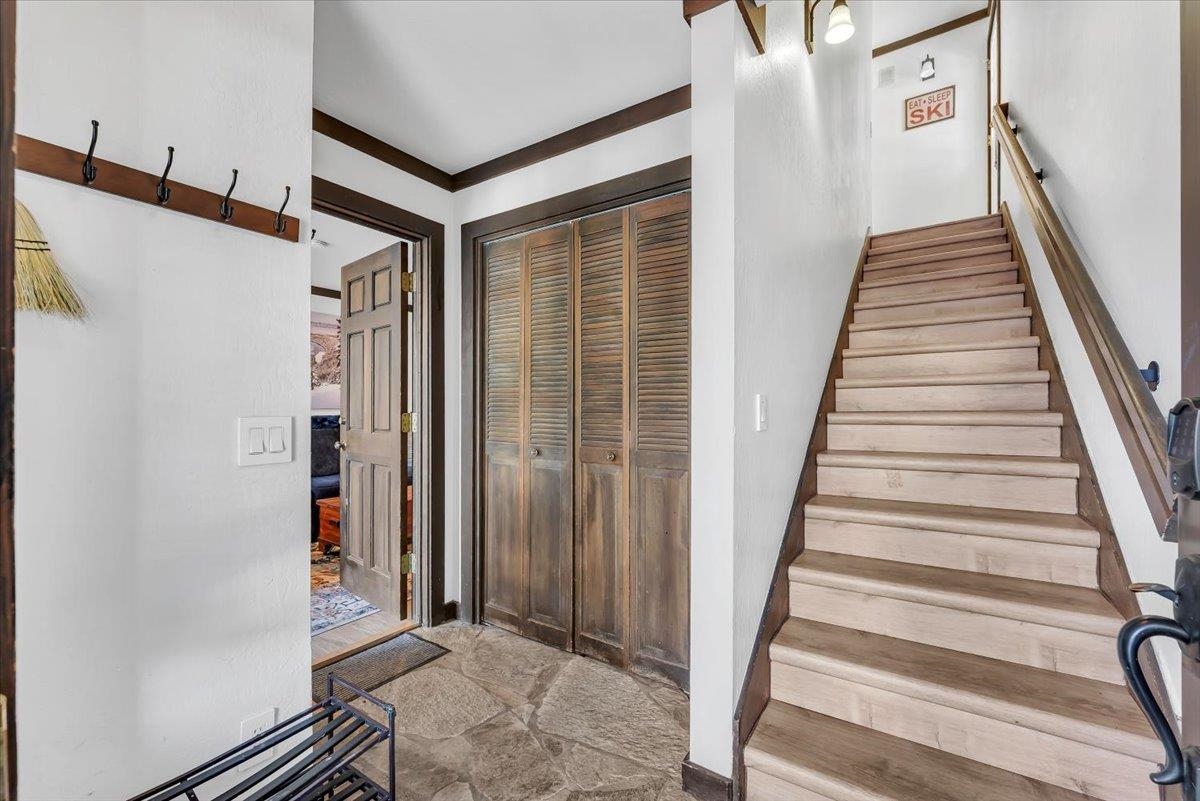 227 Olympic Vly Road, Unit 15 Olympic Valley, CA 96146 - Photo 3 of 28 a view of a hallway with staircase