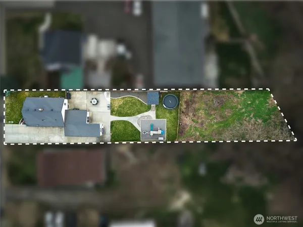 an aerial view of multiple house