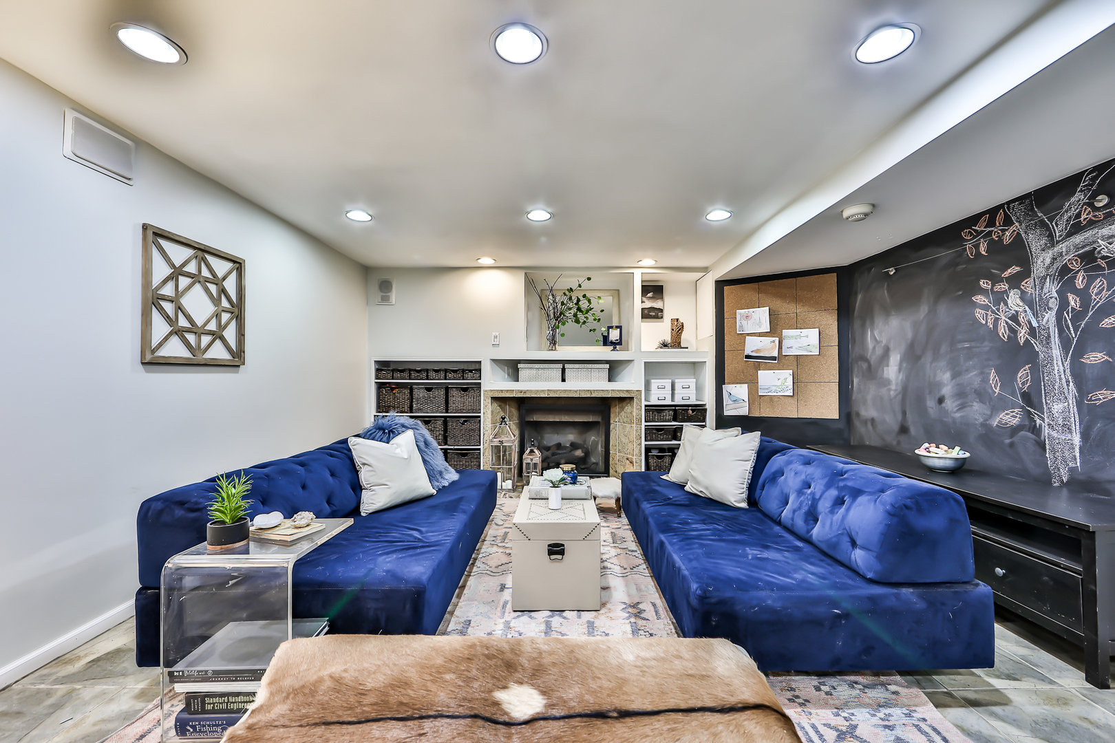 438 Longcommon Road Riverside, IL 60546 - Photo 8 of 16 a living room with furniture and a fireplace