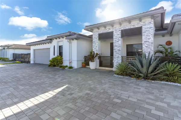 a view of a house with patio
