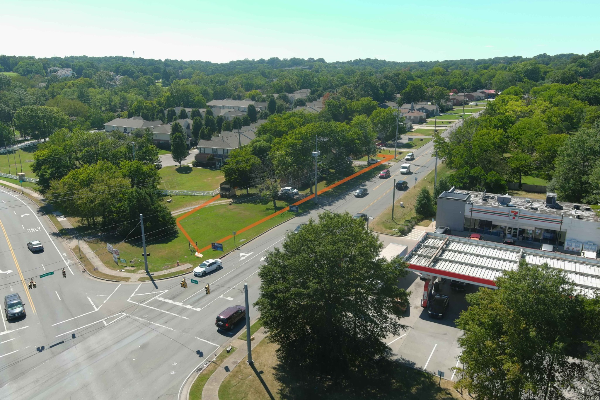 2651 Smith Springs Road Nashville, TN 37217 - Photo 3 of 3 an aerial view of a house with a garden