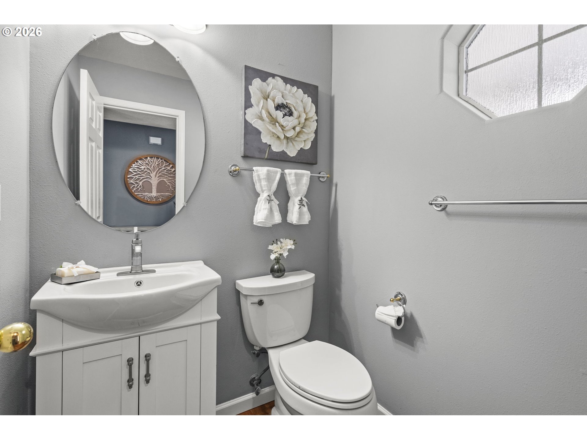 38882 Haskins Street Sandy, OR 97055 - Photo 22 of 46 a bathroom with a toilet a sink and mirror