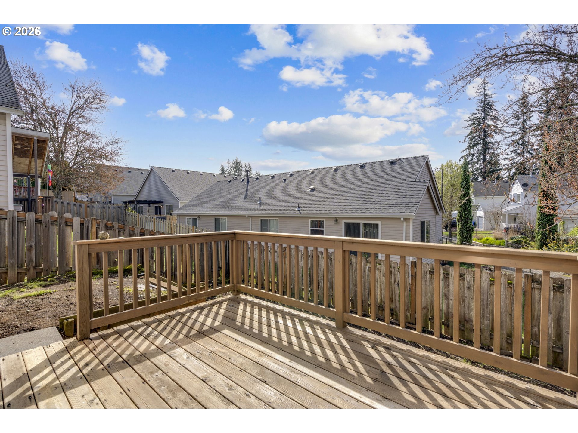 38882 Haskins Street Sandy, OR 97055 - Photo 36 of 46 a view of balcony with wooden floor and fence
