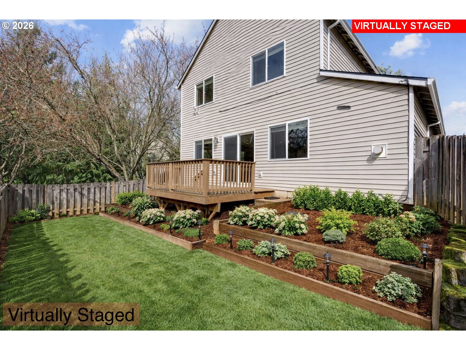 38882 Haskins Street Sandy, OR 97055 - Photo 45 of 46 a view of backyard with a garden and deck