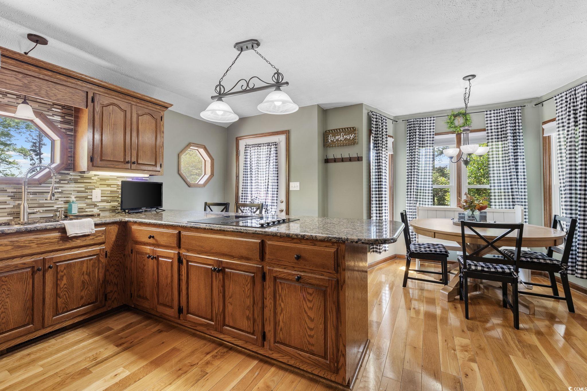 2731 Fork Of Swamp Road Galivants Ferry, SC 29544 - Photo 11 of 32 Kitchen with an inviting chandelier, black electri