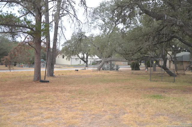 a view of road and trees
