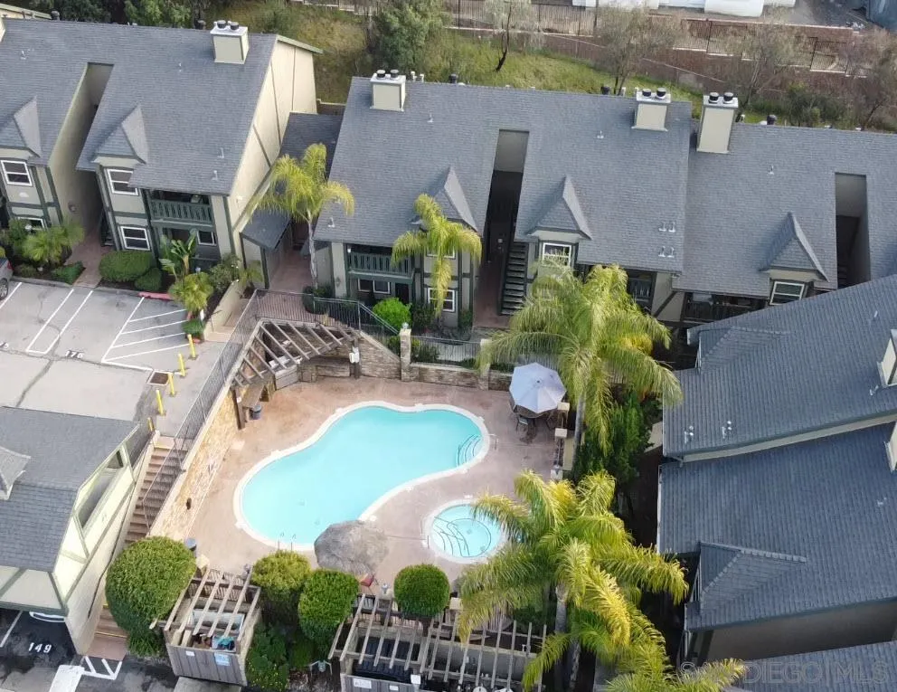 1434 Marshall Road, Unit 36 Alpine, CA 91901 - Photo 26 of 28 an aerial view of a house with yard and swimming pool