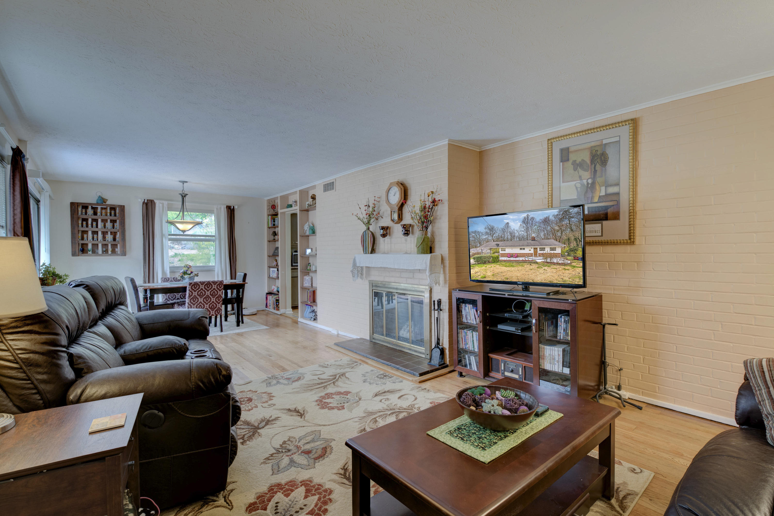 119 Decatur Road Oak Ridge, TN 37830 - Photo 12 of 27 Living Room with Wood Burning Fireplace