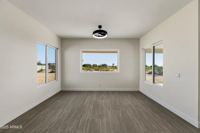 an empty room with a window