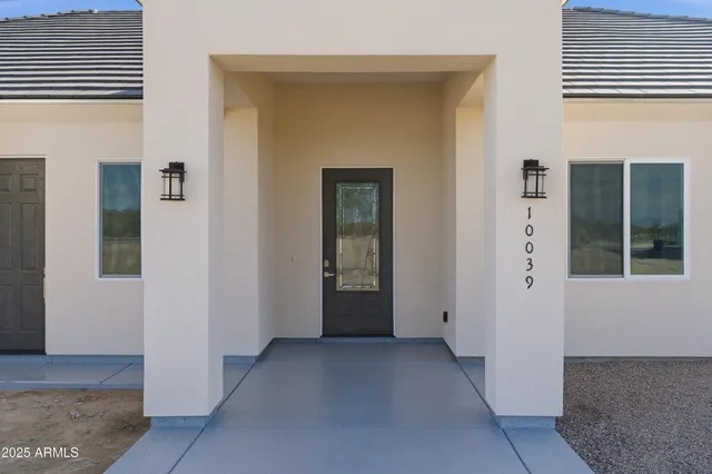 a view of an front door