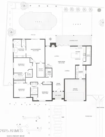 a swimming pool with outdoor seating and yard