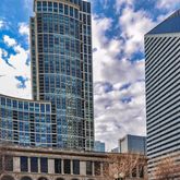 a front view of a building