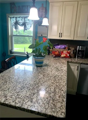 an aerial view of a residential houses