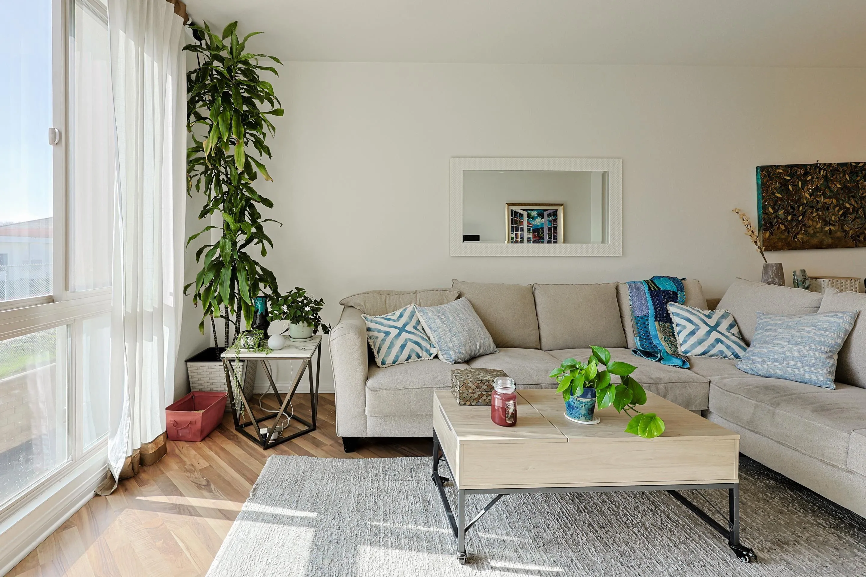 3887 Pell Place, Unit 229 San Diego, CA 92130 - Photo 2 of 49 a living room with furniture and a potted plant