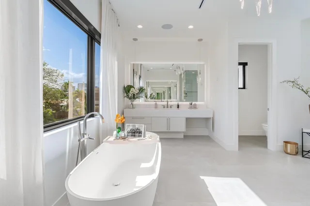 an aerial view of residential house with outdoor space