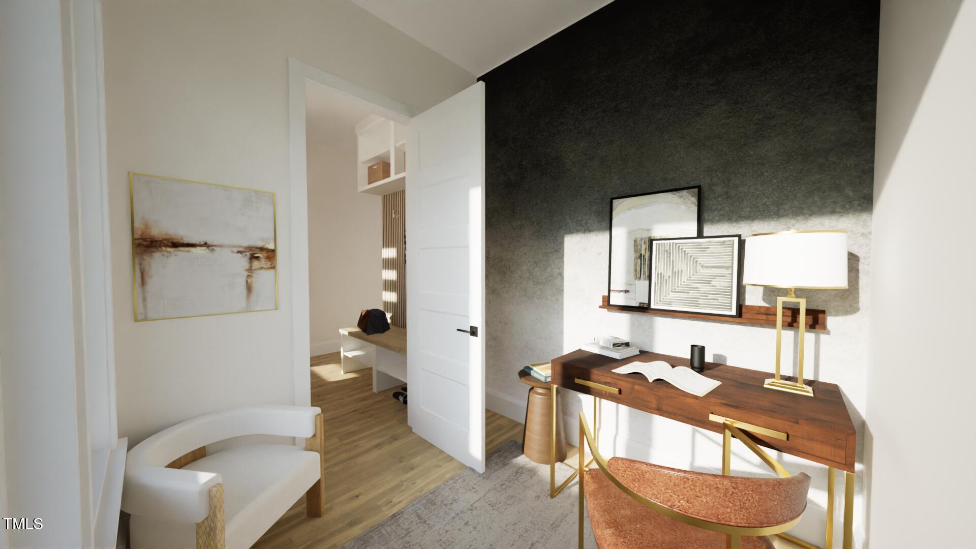 1804 Pershing Road Raleigh, NC 27608 - Photo 12 of 34 a bathroom with a granite countertop sink and a mirror