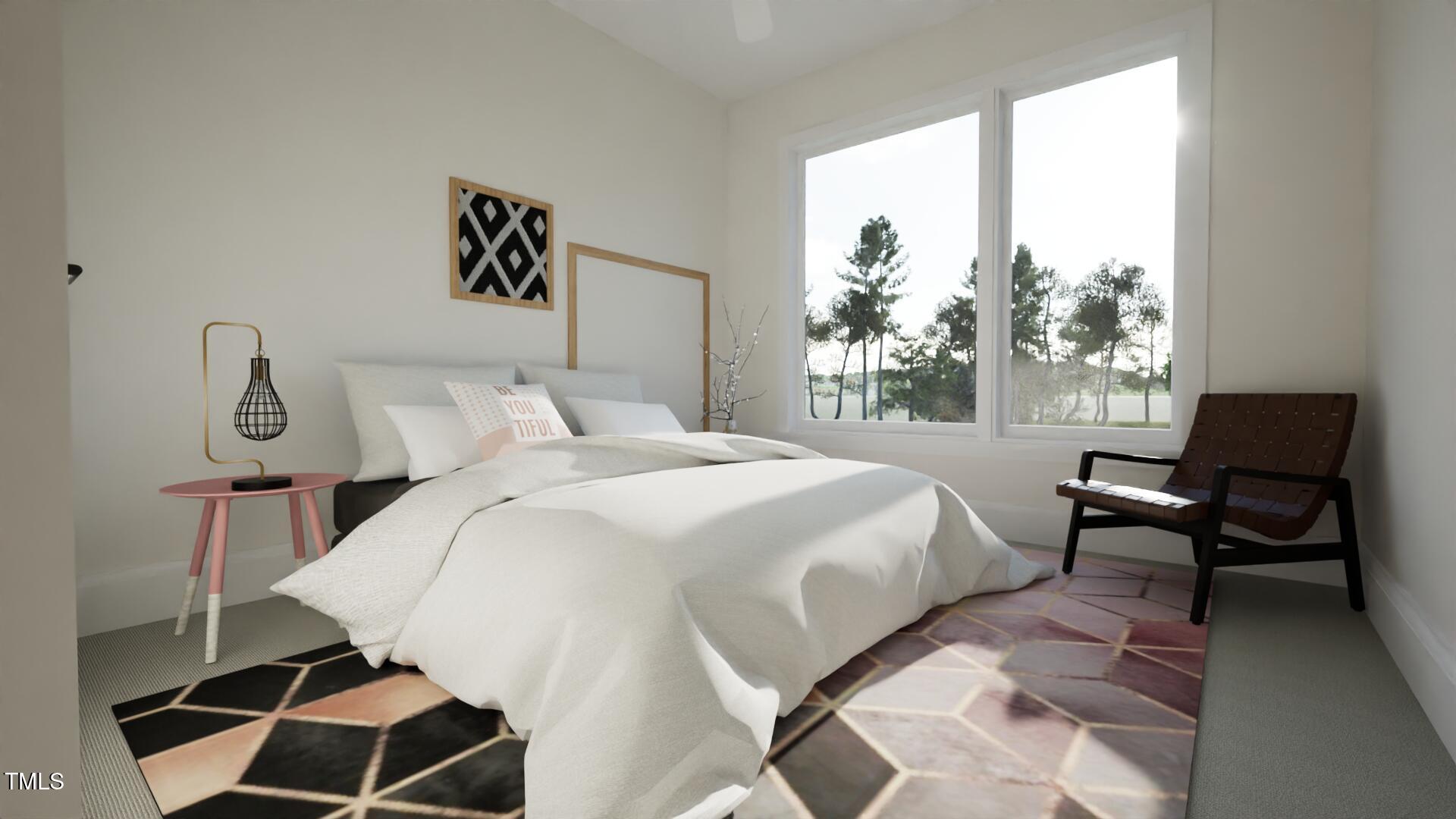 1804 Pershing Road Raleigh, NC 27608 - Photo 21 of 34 a bedroom with a bed and a window