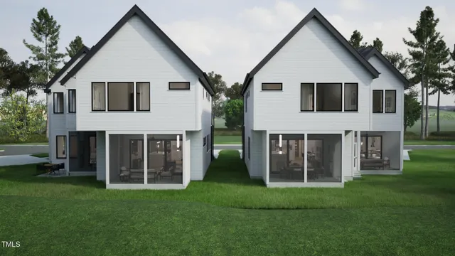 a view of a yard in front of house