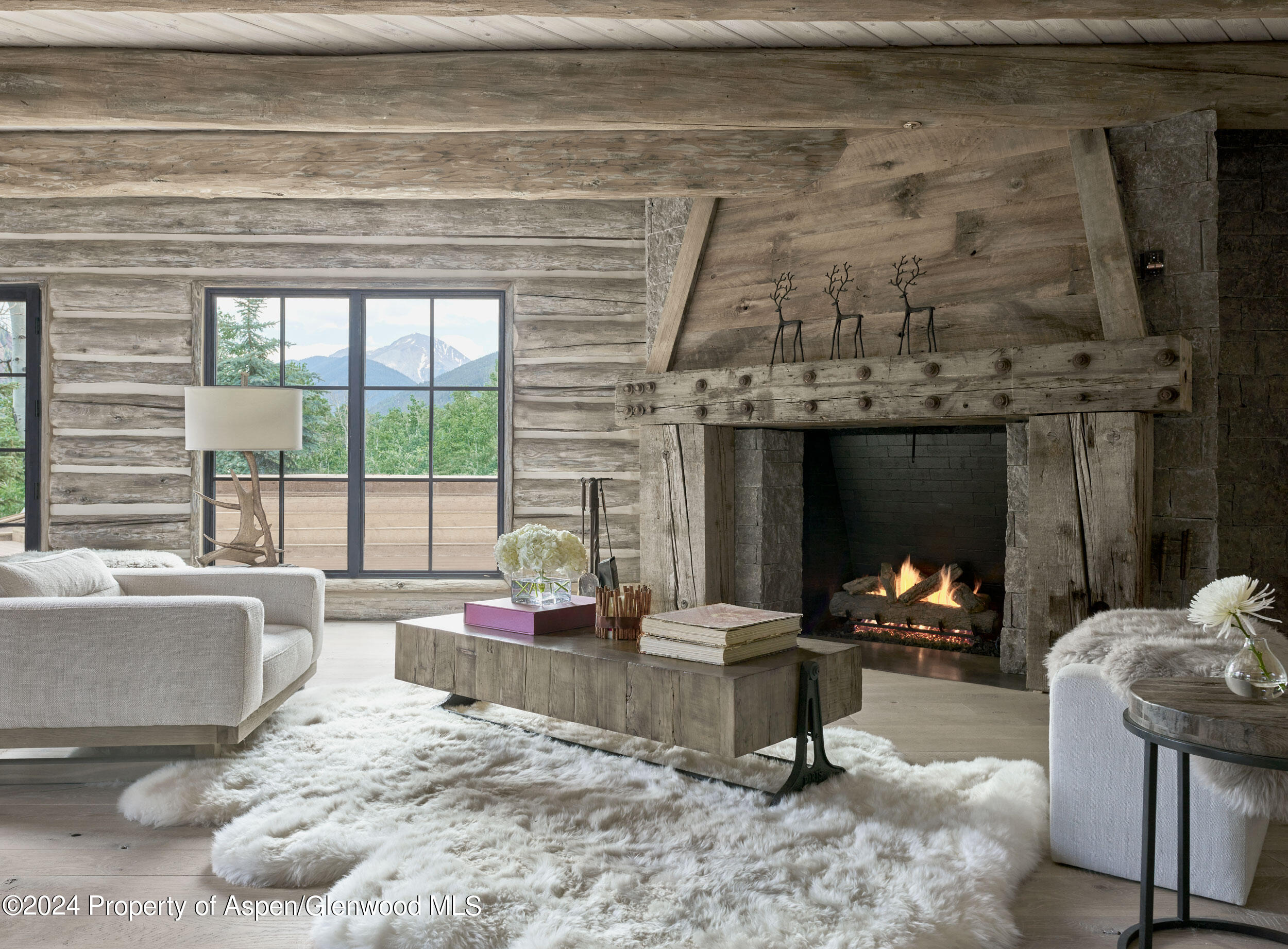 931 North Hayden Road Aspen, CO 81611 - Photo 13 of 44 a living room with furniture and a fireplace