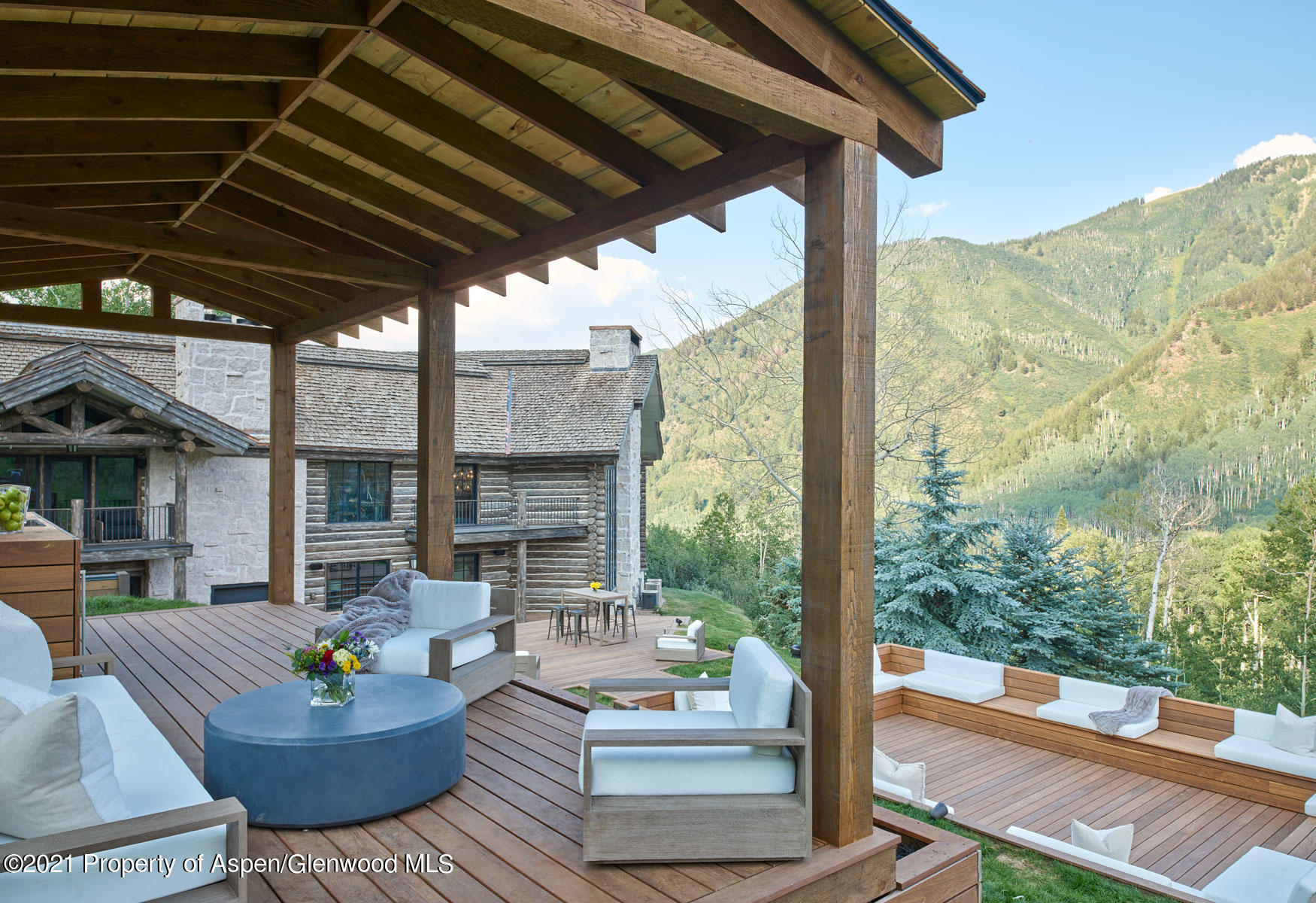 931 North Hayden Road Aspen, CO 81611 - Photo 28 of 44 a outdoor living space with furniture and mountain view