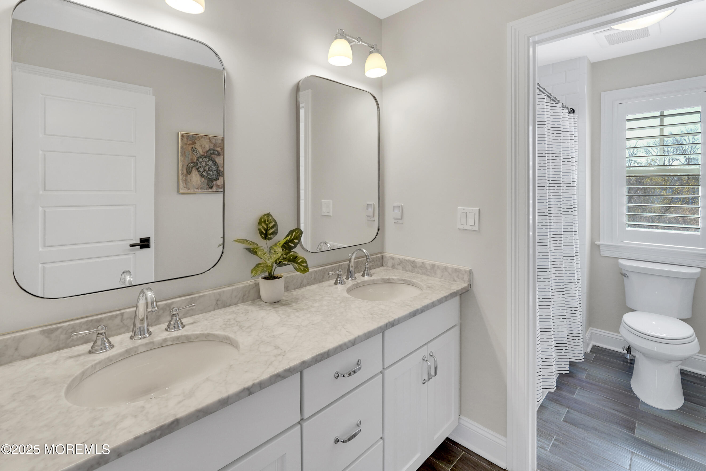 16 Winding Way Little Silver, NJ 07739 - Photo 22 of 31 a bathroom with a granite countertop sink toilet and shower