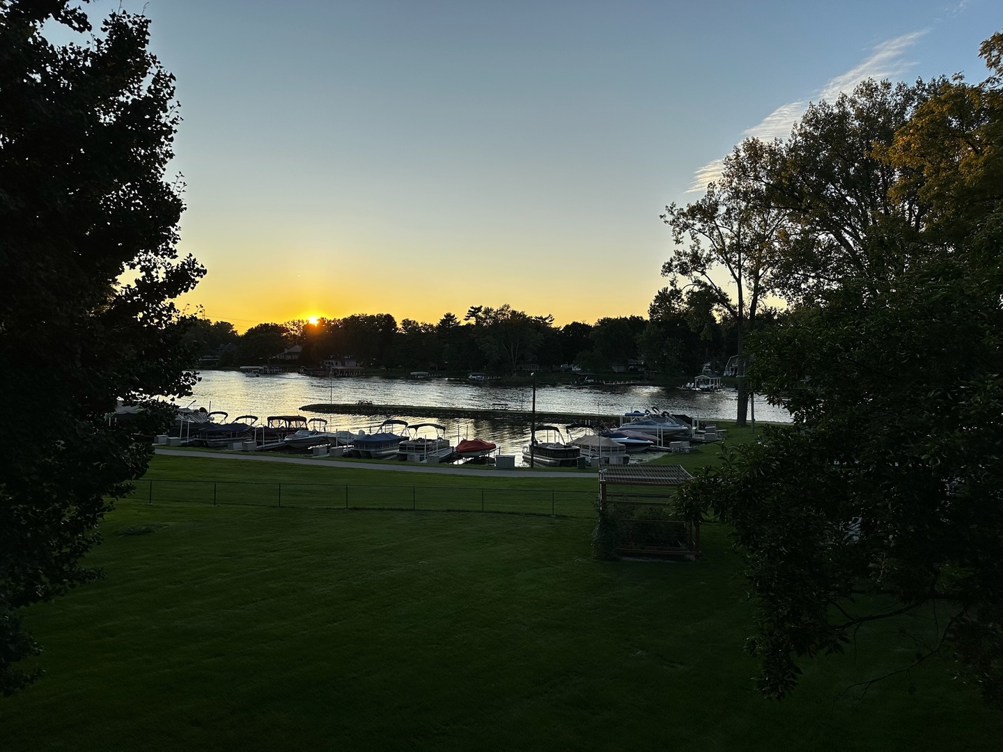 101 Beachway Drive Fox River Grove, IL 60021 - Photo 28 of 28 a view of a lake with houses in the back