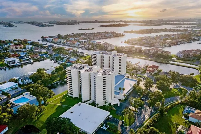 an aerial view of residential building with outdoor space