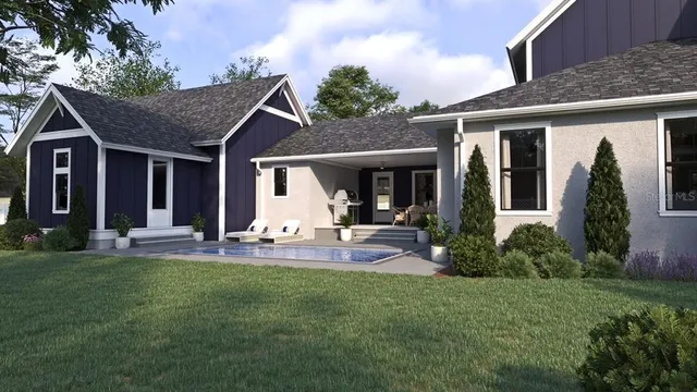 a front view of a house with a yard and porch