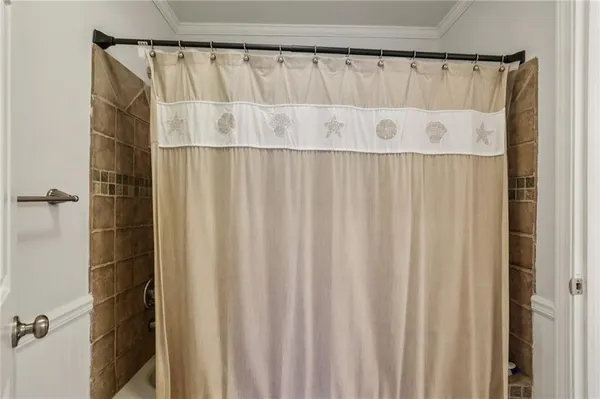 a close up of a curtain